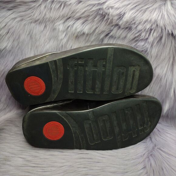 FitFlop Women’s Cha Cha Beaded Tassel Sandals Nimbus Silver Size 11 Iridescent - Picture 6 of 7